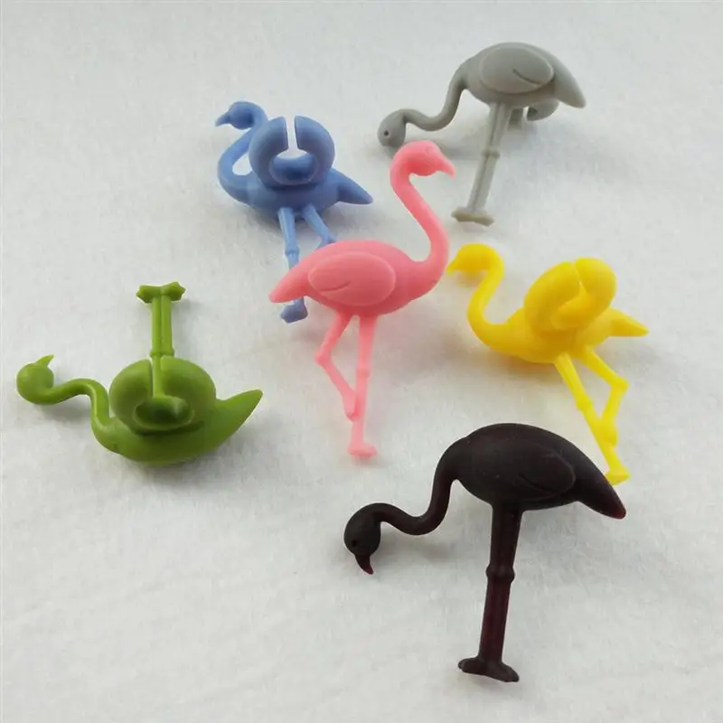 Martini Glasses 6PCS Silicone Glasses Glass Marker Creative Flamingo Design Drink Charms Label Mark Glass Identification wine glass marker wine glass decorations