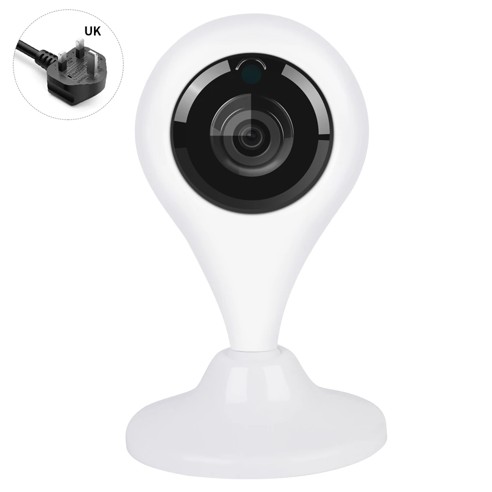720P беспроводная Wi-Fi ip-камера ночного видения монитор для домашних животных для домашней безопасности - Цвет: with UK Plug