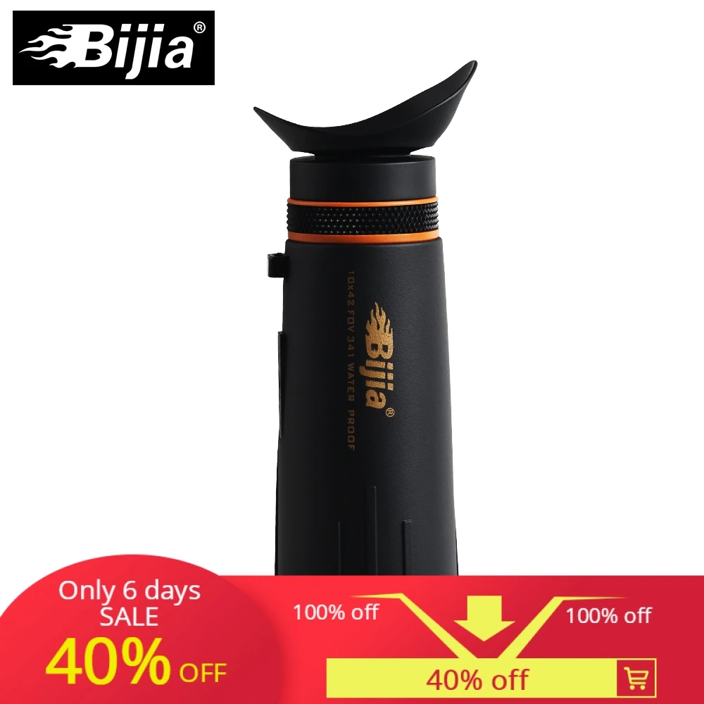 

BIJIA 10x42 Monocular telescope fully optical mini monocular concert hunting range of location telescopio tools night vision