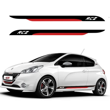 

2 PCS Car Vinyl Side Stripes Stickers Auto Graphics Decals For Peugeot RCZ