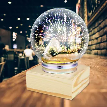 

Night Light LED Light 3D Starburst Night Light Glass LED Table Lamp Color Changing Decorative USB Charging