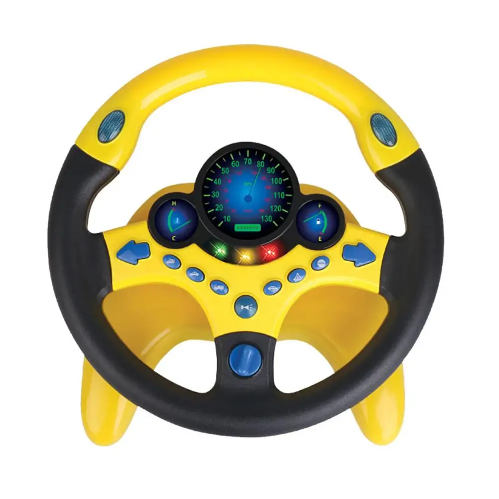 Kids Steering Wheel Toy Pretend Play Electric Driving Sound Light Education Gift With Suction Cups | Игрушки и хобби