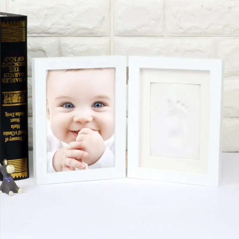 Складные DIY Детские ручные печатные картины для ног дисплей деревянная фоторамка сувениры памятные дети растущая память ребенок душ подарок