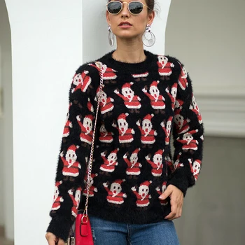 

Hot Womens Christmas Pullover Sweatershirts Ladies Fashion New Loose Snowflake Winter Jumper Pullover HoodiesTops