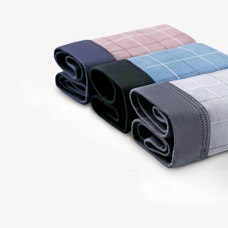 3pcs/lot Men Boxers Underwear High Quality Modal Fabric Ice feeling Sexy Comfortable Striped Panties Athletic Briefs Wholesale