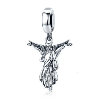 

Genuine 925 Sterling Silver Retro Pendant Charm For Women Jewelry Making Religious Faith Charms For Original Bracelet charms