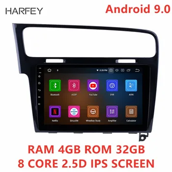 

Harfey Car GPS Android 9.0 10.1" GPS 1Din Radio Stereo Head Unit Wifi Car Multimedia Player for VW Volkswagen GOLF 7 2013-2015