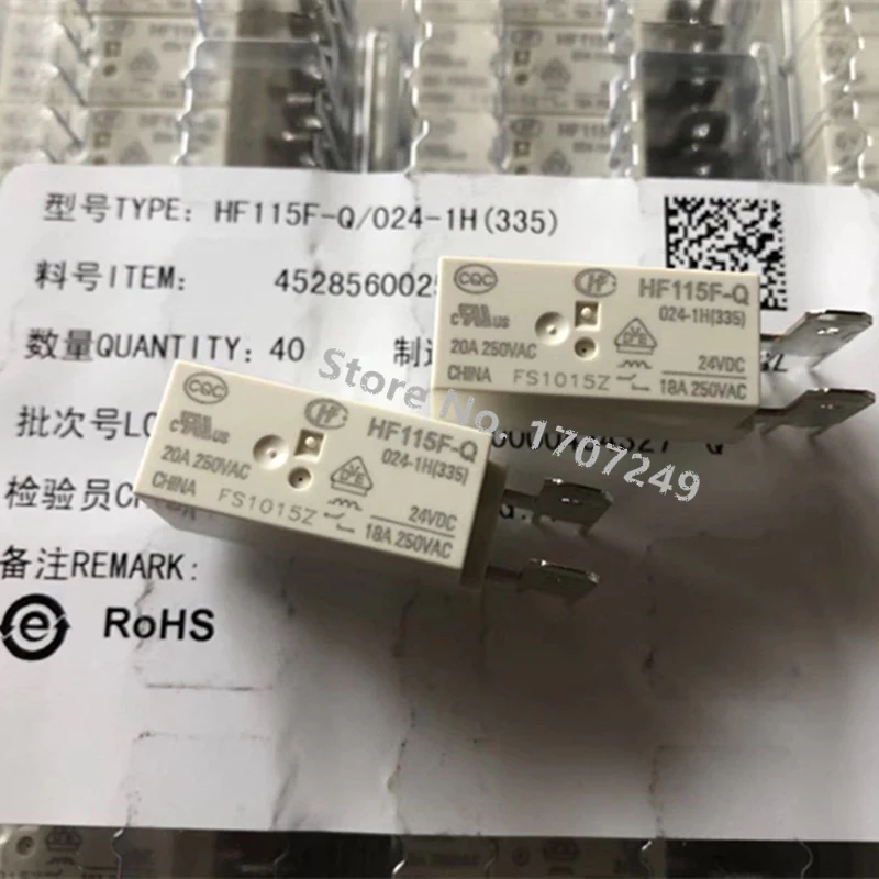 Free shipping 10Pcs 100% Original New JQX-115F-Q HF115F-Q 024-1H JQX-115F-Q-024-1H HF115F-Q-024-1H 20A 24VDC RELAY | Обустройство