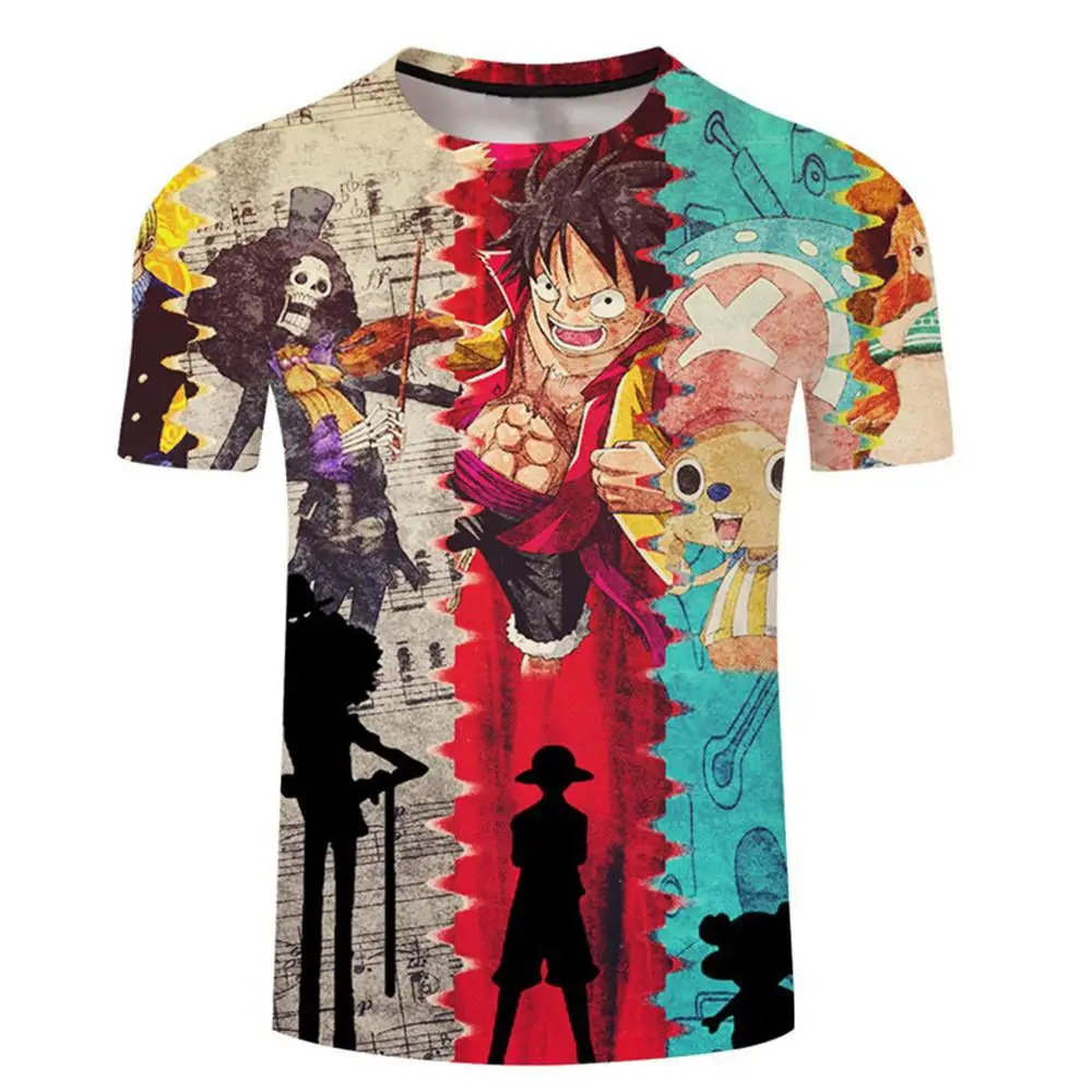Лидер продаж забавная Футболка One Piece Luffy Повседневная футболка Мужская Уличная
