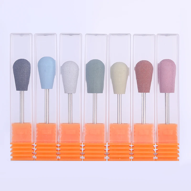 

1PC Nail Drill Bits Silicone Ceramic Electric Nail File Machine Mixed Size Milling Nail Cutter Pedicure Nail Art Remover Tools