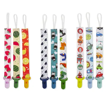 

Braided faux Leather Pacifier Clips 3Pcs Baby Pacifier Chain Clip Holder Nursing Teether Dummy Soother Nipple Strap clothes