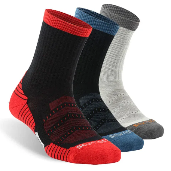 3 pair mix color Носки для бега, ZEALWOOD мужские женские анти блистерные носки для велоспорта спортивные носки для гольфа антибактериальные увлажняющие, 1/3 пар - Цвет: 3 pair mix color
