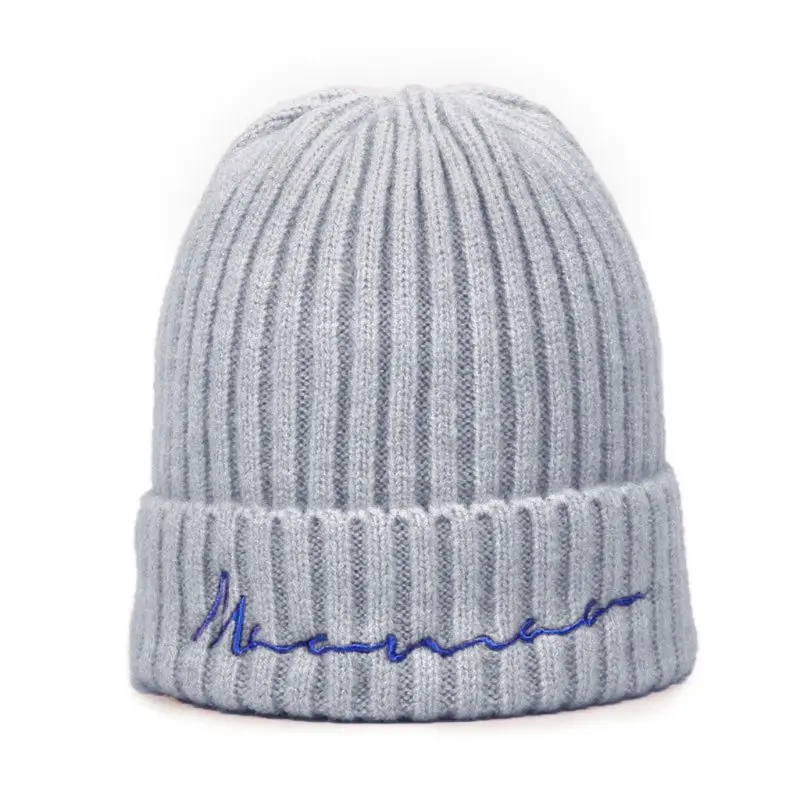 Adult Light Grey KLV, новинка года, зимняя детская вязаная шапка для женщин и мужчин, модная повседневная шапка, теплая мягкая утолщенная шапка, вязаная шапка-носок, шапка для маленьких мальчиков и девочек - Цвет: Adult Light Grey