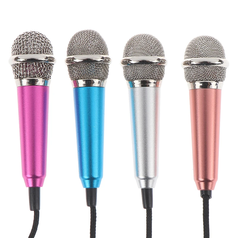 best usb microphone 1Set Portable 3.5mm Stereo Studio Mic KTV Karaoke Mini Microphone For Cell Phone Laptop PC Desktop Small Size mics