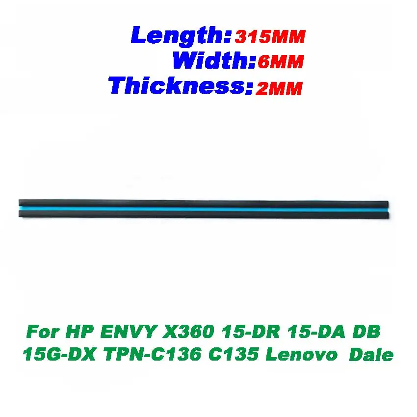 1-50pcs notebook guma blok pro HP závist X360 15-DR 15-DA DB 15G-DX TPN-C136 C135 lenovo spustit obal noha blok s doublesided páska