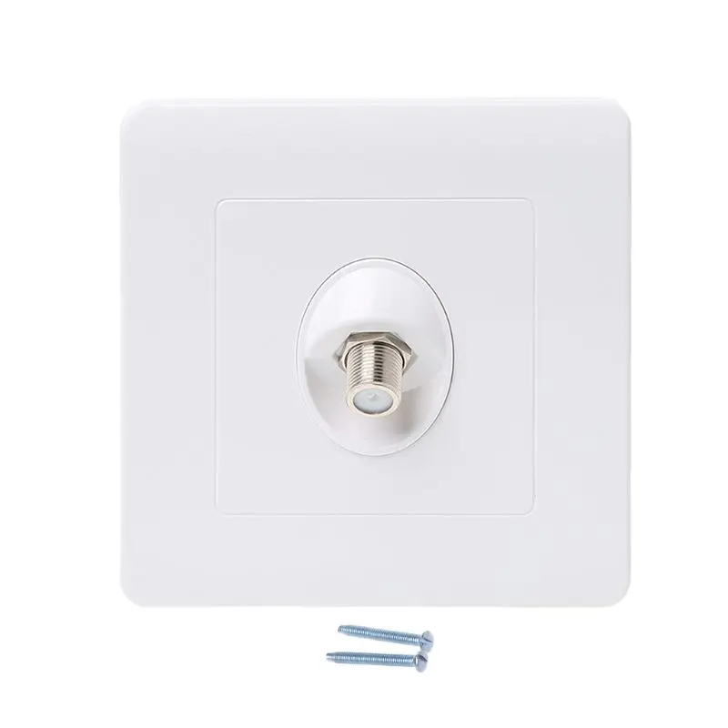 

Drop Wholesale UK Standard Satellite Television Socket 86 Type Power Outlet White Panel