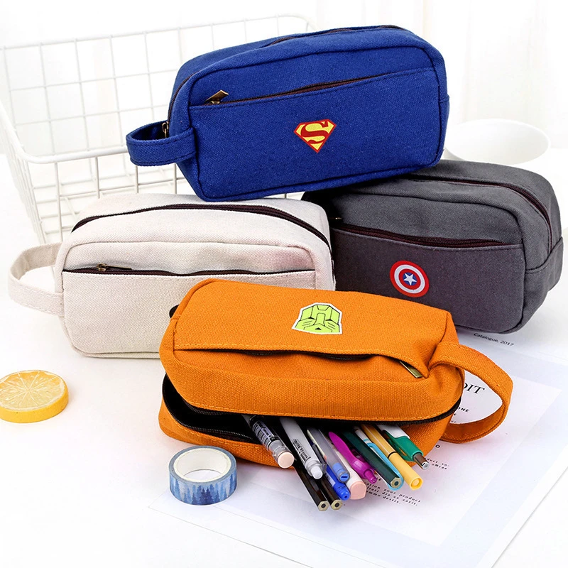 Creative Superhero Cute Pencil Case Office School Kawaii Pen Cases Gifts For Kids Stationery Bag Cartoon Animal Pen Storage Bag Pencil Bags Aliexpress