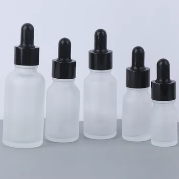 

Empty Bottles Frosted Dropper Amber Glass Aromatherapy Liquid For Essential Massage Oil Pipette Refillable Bottles