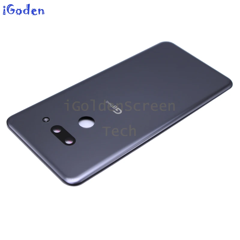 Для LG G8 ThinQ Крышка батарейного отсека двери G820 G820N G820QM7 LMG820UM2 задняя крышка корпуса с пластыревый заменитель части