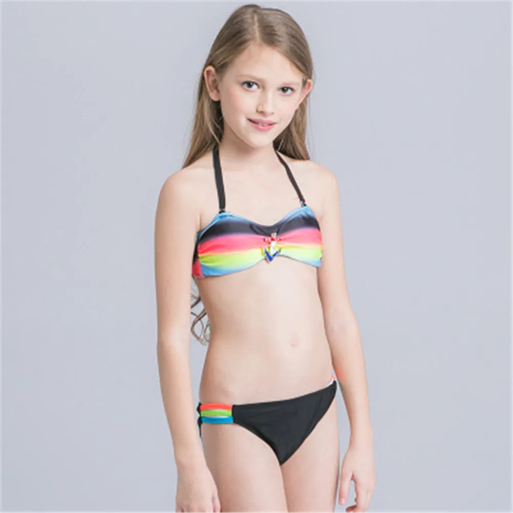 Hot Koop Goedkope Meisjes Bikini Kinderen Badpak Patchwork Badmode Voor Tiener Meisje 3 12 Jaar Kids Twee Stukken 2020 badpakken|Bikini - AliExpress