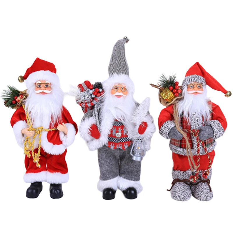 NEW Christmas Decorations New Year Red Cap Christmas Ornament Santa Claus Doll Simulation Of the Elderly Ornaments Toys Gift