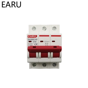 

DC 1000V 3P Solar Mini Circuit Breaker Overload Protection Switch 6A 10A 16A 20A 25A 32A 40A 50A 63A DC1000V Photovoltaic PV MCB