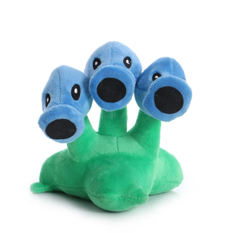 5pcs/lot 17cm Plants vs Zombies PVZ Peashooter Snow Pea Threepeater Plush Stuffed Toys Soft Game Toy Gifts for Children Kids