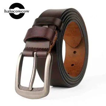 

High Quality Genuine Leather Fashion Retro Belt Men 140 150 160 170cm Large Size Waist Belt Designer Buckle New Belt with Jeans
