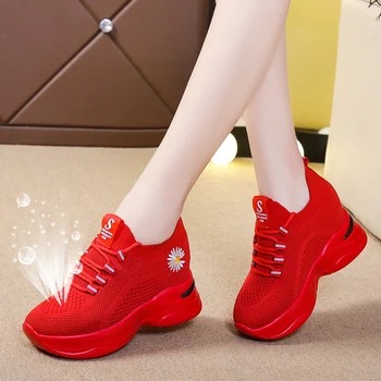 

Women's Sneakers With Platform Womens Shoes Breathable Woman Tennis Female shoes Thick Woman's Mesh Trainers Casual Summer