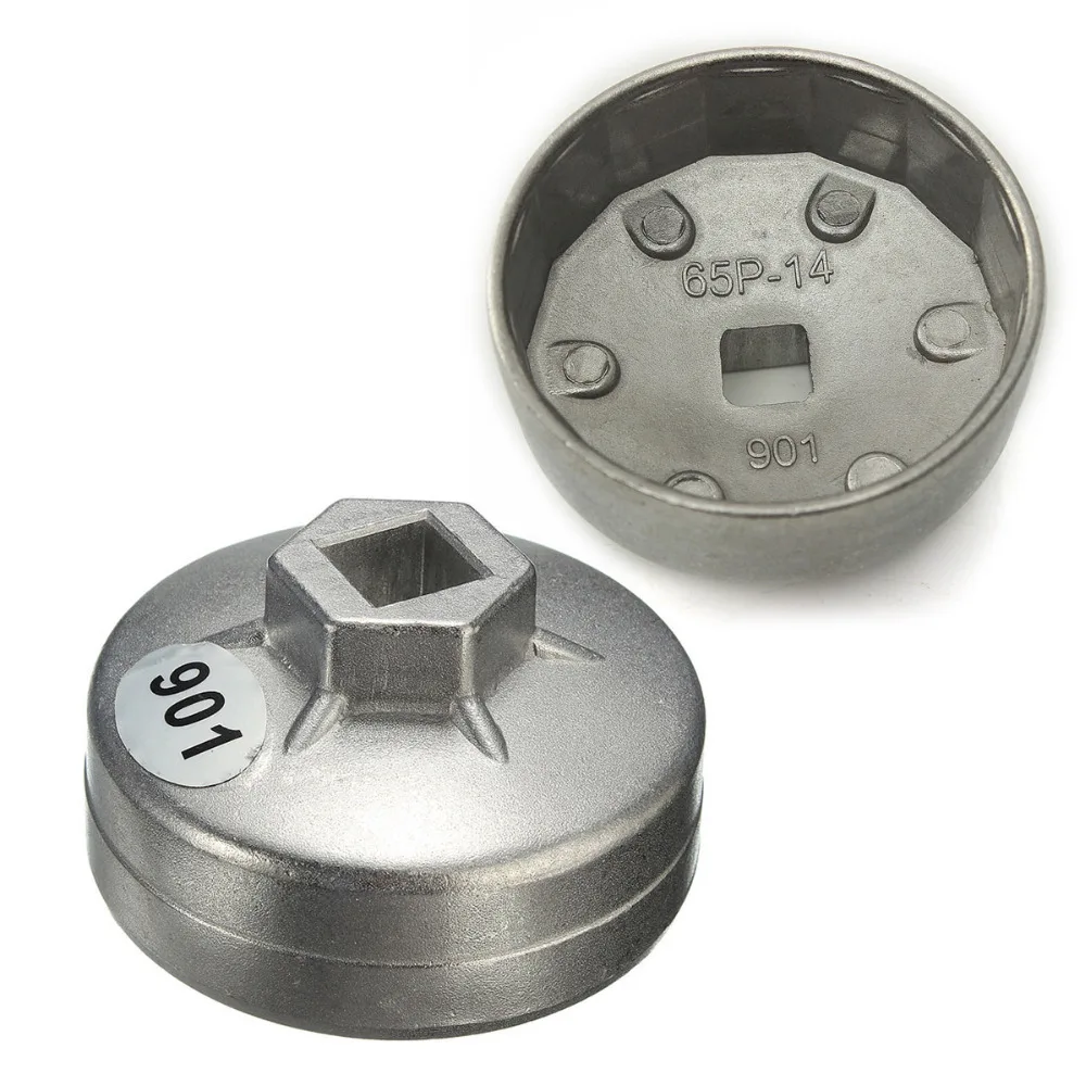 

Universal Practical Standard 1/2 Metal Square Drive 65mm 14 Flutes End Cap Oil Filter Wrench Auto Tool For Toyota MAR20