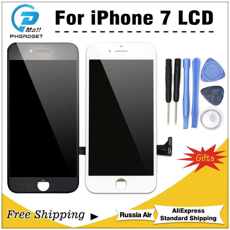 1 шт. A + качественный 3D сенсорный экран для iPhone 7 дигитайзер сборка Замена