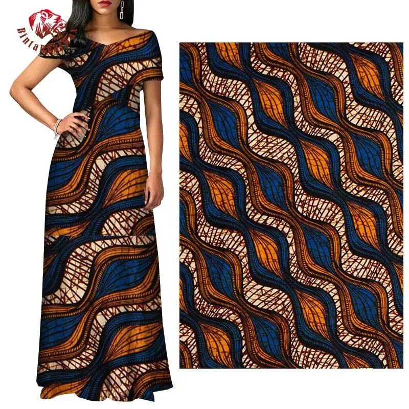Ankara African Polyester Wax Prints Fabric African Ankara Fabric for Sewing 6 yards/lot African Fabric for Party Dress FP6233