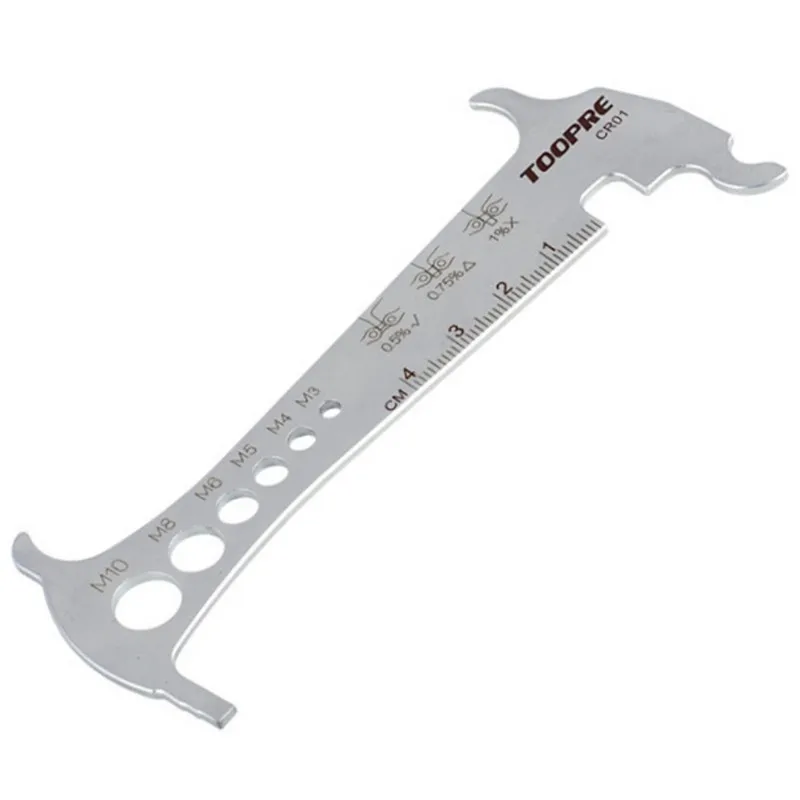 

Bike Multi Tools Stainless Steel Bicycle Chain Checker Wear Indicator Chain Catch Bolt Measurement For 8 9 10 11 Speeds