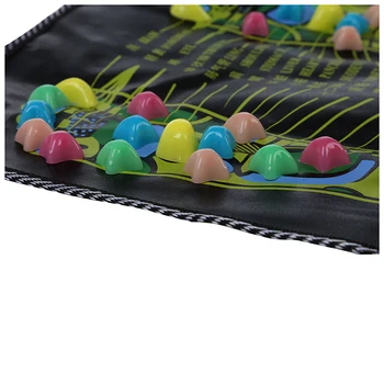 

Colored Plastic Walk Stone Square Healthy Foot Massage Mat Pad Cushion
