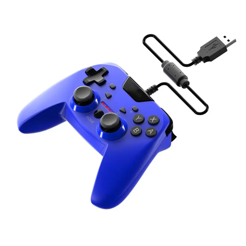 Синий Проводной геймпад игровой контроллер ручки для NS Switch/PS3/PC/An-droid мобильного телефона - Цвет: Синий
