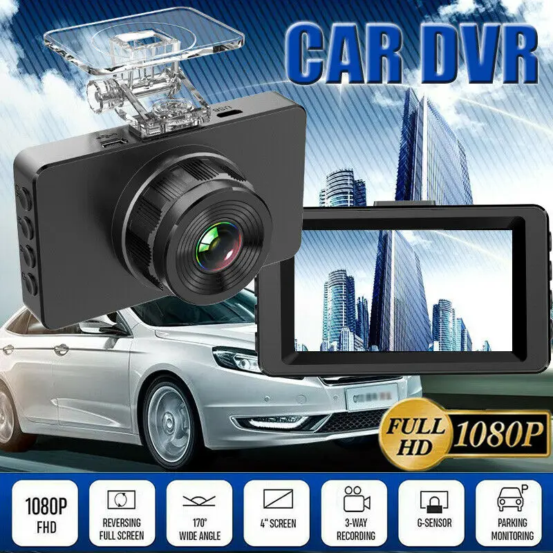 

3Inch HD Display Screen1080P Car DVR Camera Video Recorder Dash Cam G-Sensor Dual Lens 170 Degree Wide Angle