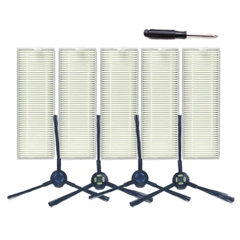 

HOT！-1 Set Robot Vacuum Cleaner Parts Side Brushes+Filter Net+Cleaning Brush for Chuwi Ilife A7 A9 Side Brush Filter Set
