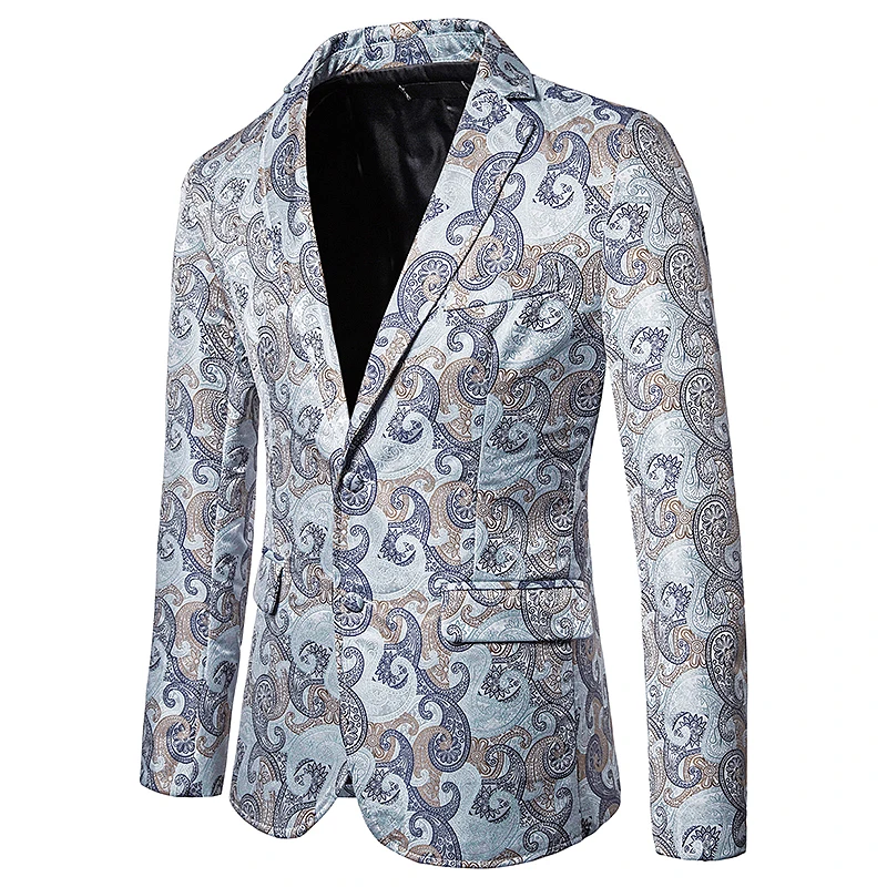 Autumn plus size men casual embroidery suit jacket men's Cashew flower embroidery pattern suit coat Invisible stripe design Suit Autumn plus size men casual embroidery suit jacket men's Cashew flower embroidery pattern suit coat Invisible stripe design Suit