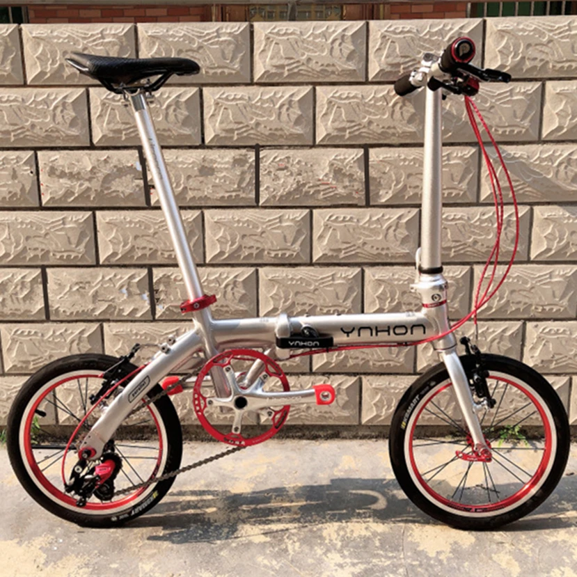 YNHON folding bike children's bicycle outside three speed 16 inch mini modified 14 inch single speed bicycle
