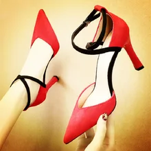 High heels 2020 spring new style pointed toe with hollow word buckle cross strap women sandals High heels 2020 spring new style pointed toe with hollow word buckle cross strap women sandals