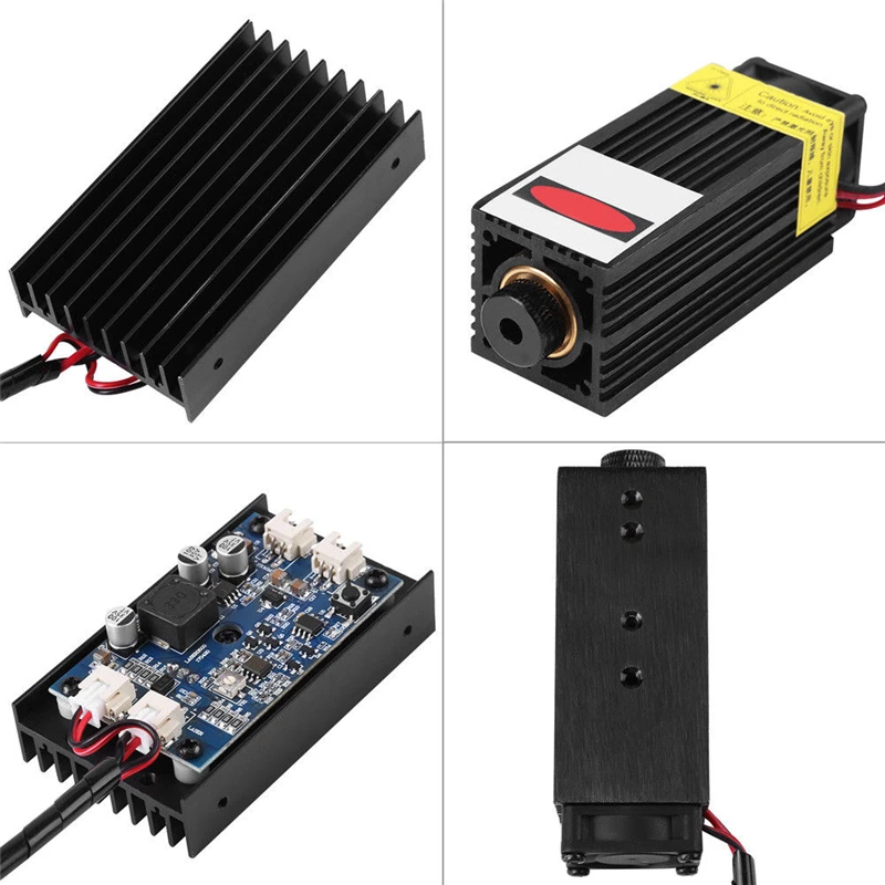 Laser Head 15W Laser Module EU/US Plug Laser Engraver 450nm Blu-Ray Wood Marking Cutting Tool Woodworking Machinery Parts