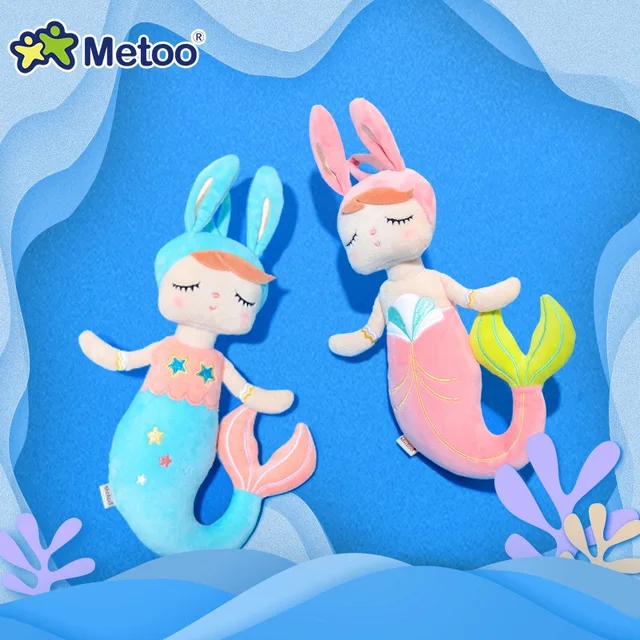 Metoo Angela Rabbit deer ballet fruit mermaid Girl Stuffed Plush Animals Toys Doll for kids Appease Baby Birthday Christmas Gift 2