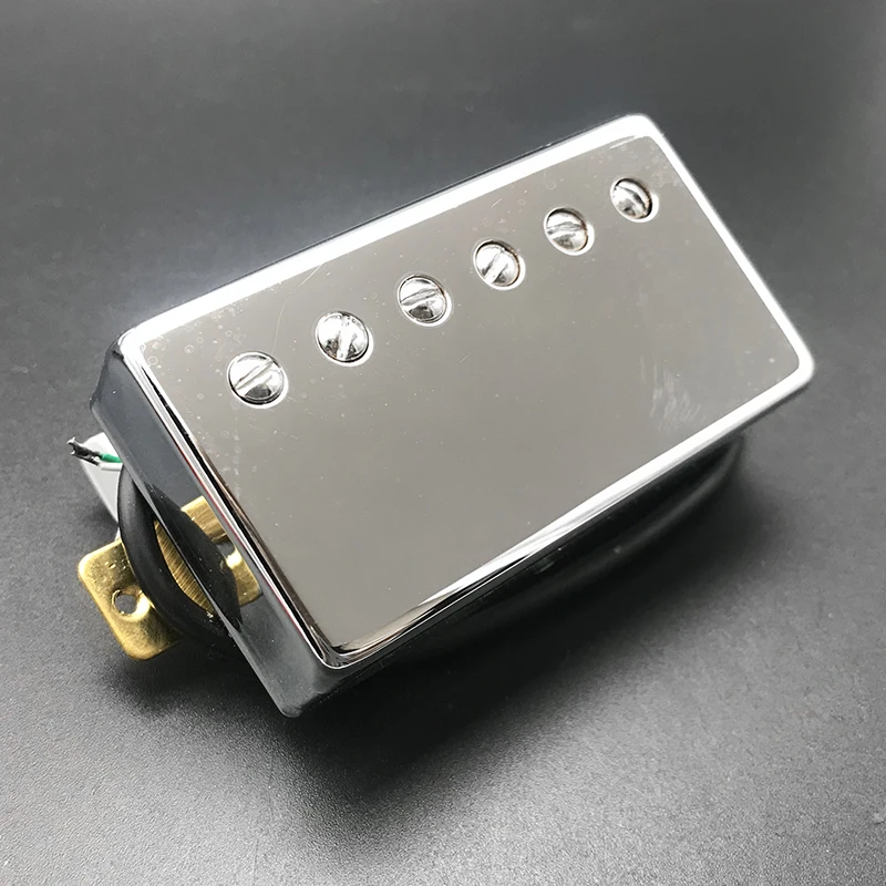 Alnico 5 Humbucker электрогитара пикап хромированная Шея мост Пикап для LP стиль электрическая гитара латунная крышка гитарра пикап