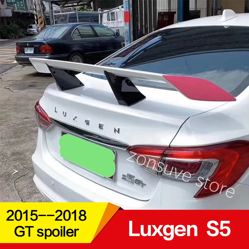 Использовать для Luxgen S5 спойлер 16 17 18 лет ABS пластик Материал заднее декоративное крыло EX стиль GT Спортивные Аксессуары