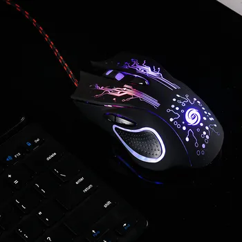 

Professional 3200DPI 6 Buttons Adjustable Optical USB Wired Gaming Mouse