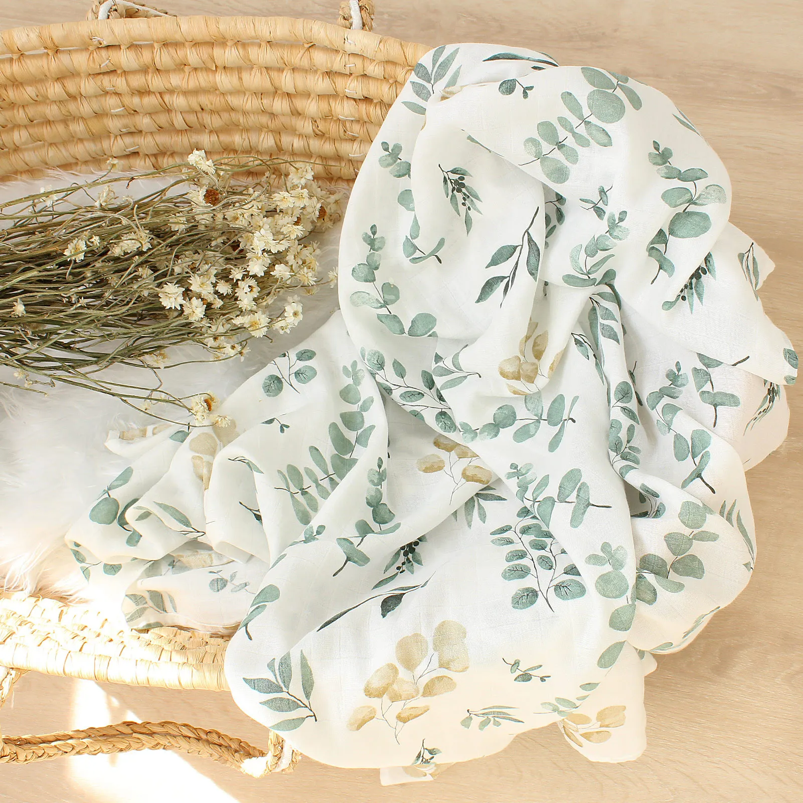 120x120cm Bamboo Cotton Muslin Blanket Baby Swaddle Warp Newborn Bath Towel Gauze Infant Kids Wrap Sleepsack Baby Blankets 3
