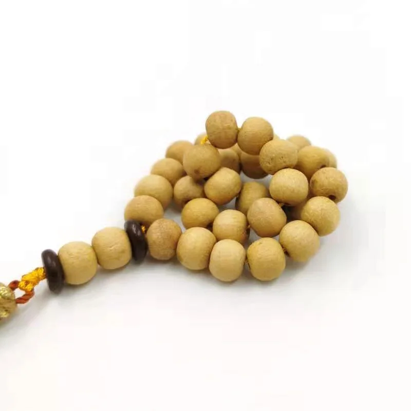 Tasbih натуральный индийский сандаловое дерево 33 66 99 бусины запах сандалового дерева мужские Misbaha мусульманские молитвенные бусы Карманный орнамент Ислам Четки