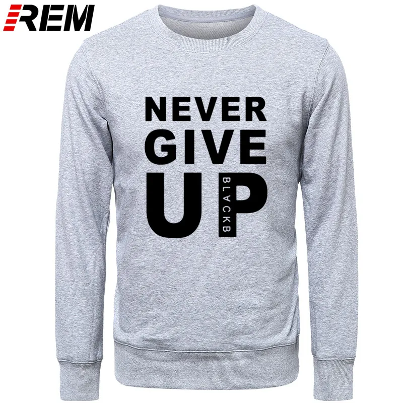 REM Mohamed Salah Never Give Up Man футболки с длинными рукавами хлопковые мужские кофты с капюшоном, толстовки - Цвет: GRAY BLACK