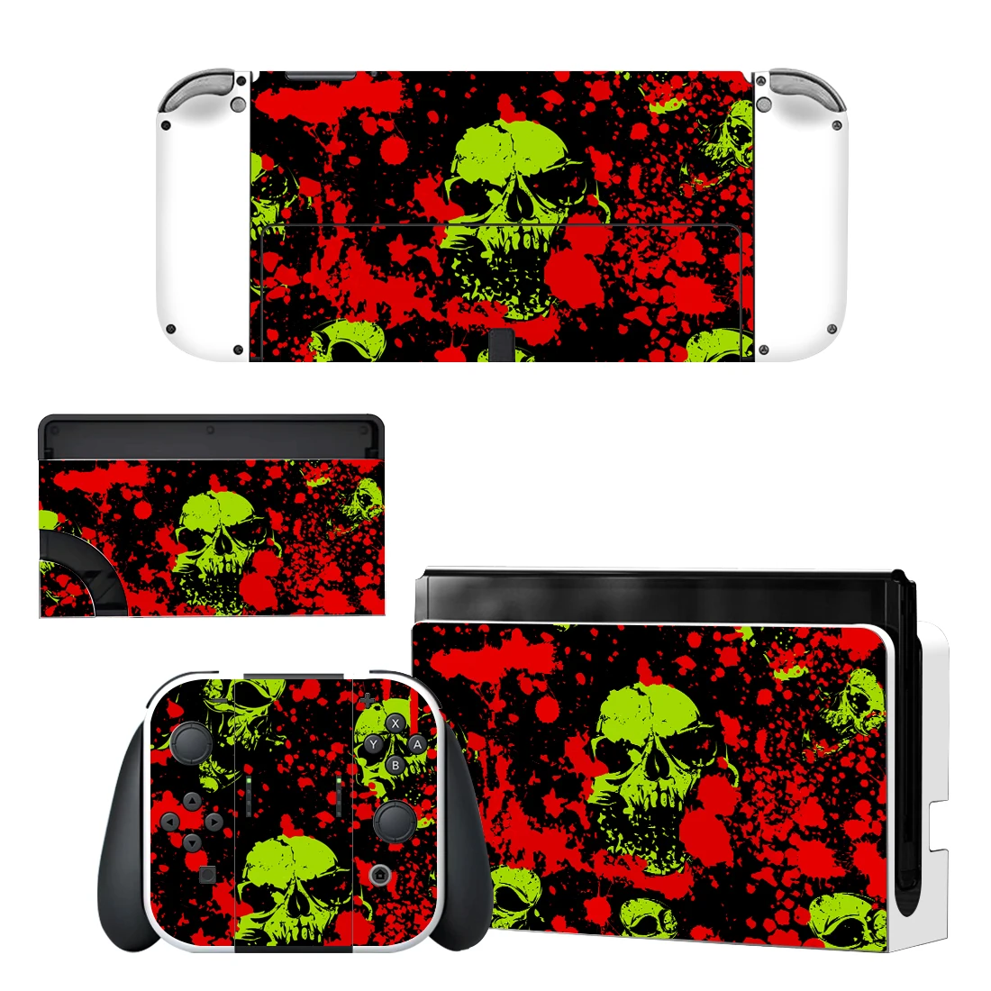 Cool Blood & skull Vinyl Decal Skin Sticker for Nintend Switch OLED NS Oled Console & Joy-Con 