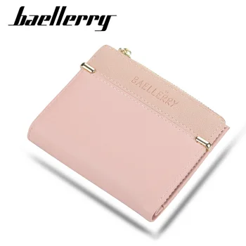 

Baellerry Women Wallets Leather Female Purse Hasp Solid Multi-Cards Holde Ladies Short Wallets Small Wallet Zip For Girl 2020